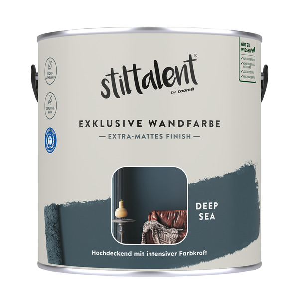 Bild 1 von Stiltalent Wandfarbe 'deep sea' matt 2,5 l