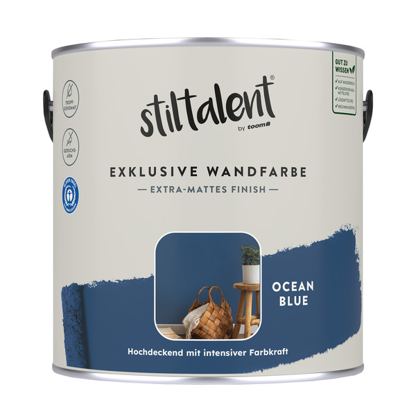 Bild 1 von Stiltalent Wandfarbe 'ocean blue' matt 2,5 l