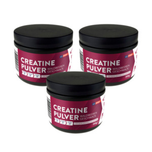 Creatinpulver, 3er Set (3 x 200 g = 600 g), Waldbeere