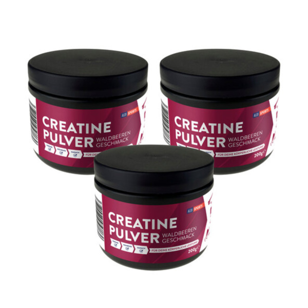 Bild 1 von Creatinpulver, 3er Set (3 x 200 g = 600 g), Waldbeere