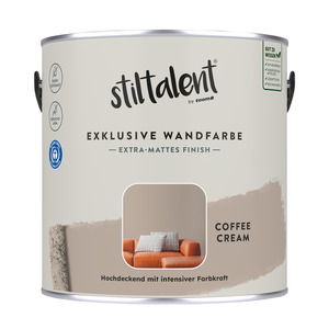 Stiltalent Wandfarbe 'coffee cream' matt 2,5 l