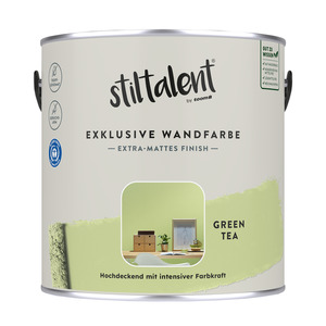 Stiltalent Wandfarbe 'green tea' matt 2,5 l