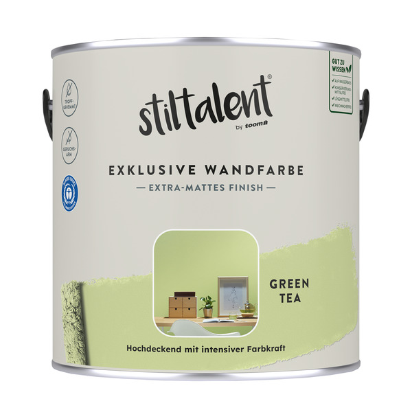 Bild 1 von Stiltalent Wandfarbe 'green tea' matt 2,5 l