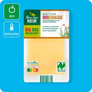 NUR NUR NATUR Bio-Heumilch-Käsescheiben, Bergkäse oder Emmentaler