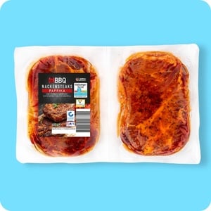 BBQ Nackensteaks, mariniert⁷, In Paprika-Marinade oder in Kräuter-Marinade