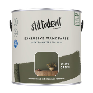 Stiltalent Wandfarbe 'olive green' matt 2,5 l