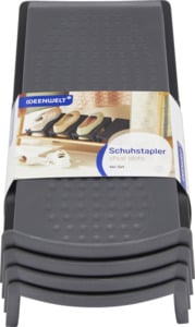 IDEENWELT Schuhstapler 4er Set anthrazit