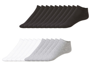 LIVERGY® Herren Sneakersocken, 10 Paar, mit Bio-Baumwolle