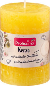 Profissimo Kerze rustik 100/68 gelb