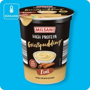 MILSANI High-Protein-Grießpudding, Zimt oder Pur