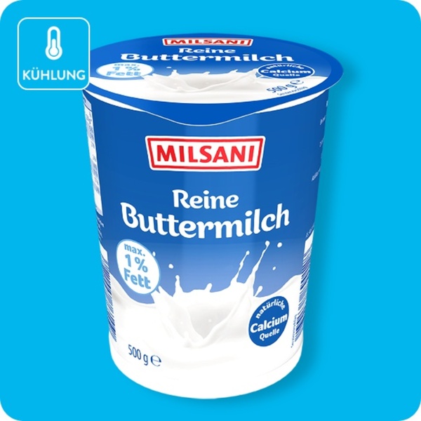 Bild 1 von MILSANI Reine Buttermilch, Max. 1 % Fett