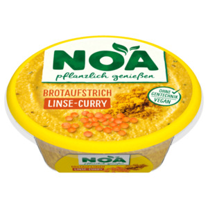 Noa Brotaufstrich Linse-Curry oder Hummus Natur