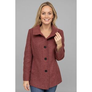 CENTIGRADE Jacke Wolloptik Eingriffstaschen Stehkragen Länge ca. 72cm