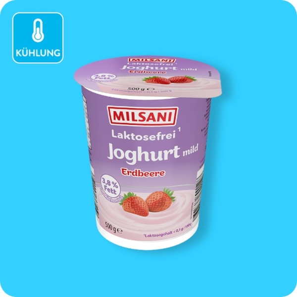 Bild 1 von MILSANI Laktosefreier Joghurt, versch. Sorten