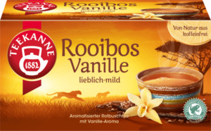 Teekanne Kräutertee Rooibos, Vanille (20 Beutel)