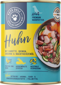 Pets Deli Nassfutter Hund mit Huhn, Karotte & Quinoa