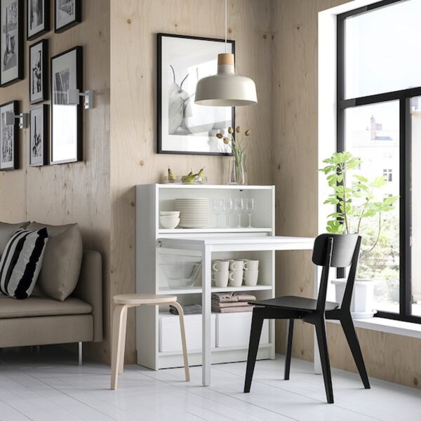 Bild 3 von BILLY Bücherregal mit Schreibtisch, weiß 80x106 cm