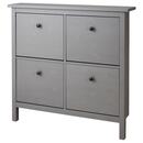 Bild 1 von HEMNES Schuhschrank 4 Fächer, grau lasiert 107x22x101 cm