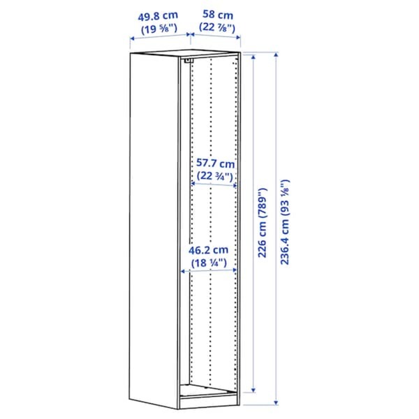 Bild 4 von PAX Korpus Kleiderschrank, Eicheneff wlas 50x58x236 cm