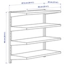 Bild 2 von BROR Wandregalkombination, schwarz 88x45x90 cm