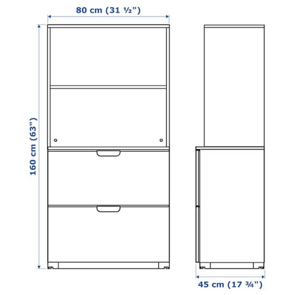 Bild 4 von GALANT Aktenaufbewahrung, schwarz gebeiztes Eschenfurnier 80x160 cm