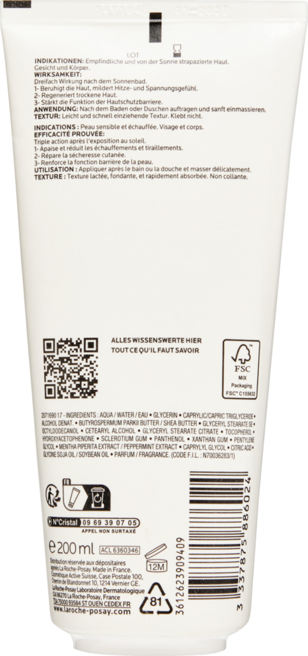 Bild 2 von LA ROCHE-POSAY Anthelios Post-UV Exposure After Sun Lotion, 200 ml