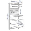 Bild 3 von BROR Wandregalkombination, mit Lochplatte/schwarz 88x30/45x180 cm