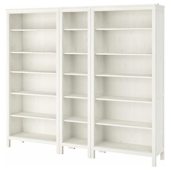 Bild 1 von HEMNES Bücherregal, weiß gebeizt 229x197 cm