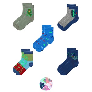 Kinder Socken „Glow in the Dark“, 5 Paar