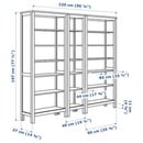 Bild 3 von HEMNES Bücherregal, weiß gebeizt 229x197 cm