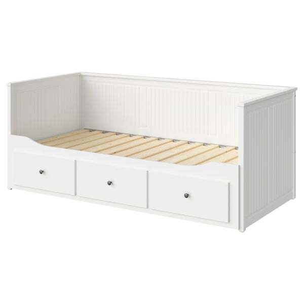 Bild 1 von HEMNES Tagesbettgestell/3 Schubladen, weiß 80x200 cm