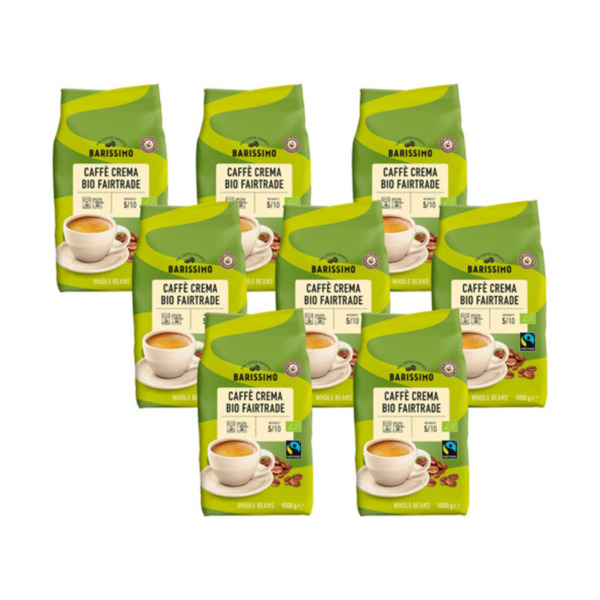 Bild 1 von Bio Caffè Crema Fairtrade, 8 x 1 kg, ganze Bohne