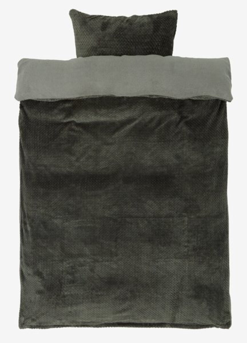 Bild 1 von Fleece-Bettwäsche RIE 135x200 anthrazit