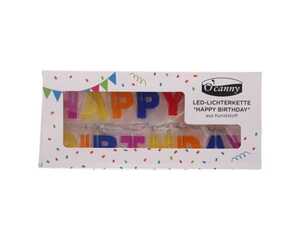 o’canny Happy Birthday LED-Lichterkette