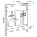 Bild 3 von BROR Wandregalkombination, mit Lochplatte/2 Böden/schwarz 88x30x90 cm