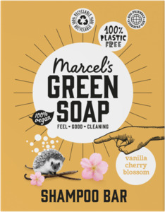 Marcel's Green Soap Festes Shampoo Vanille & Kirschblüte, 90 g