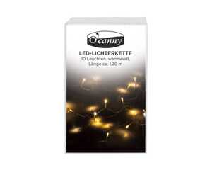 O'Canny LED-Lichterkette aus Draht, ca. 120 cm, warmweiß