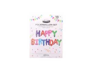 O'Canny Folienballon-Set Happy Birthday 45 cm 13teilig