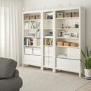 Bild 2 von HEMNES Bücherregal, weiß gebeizt 229x197 cm