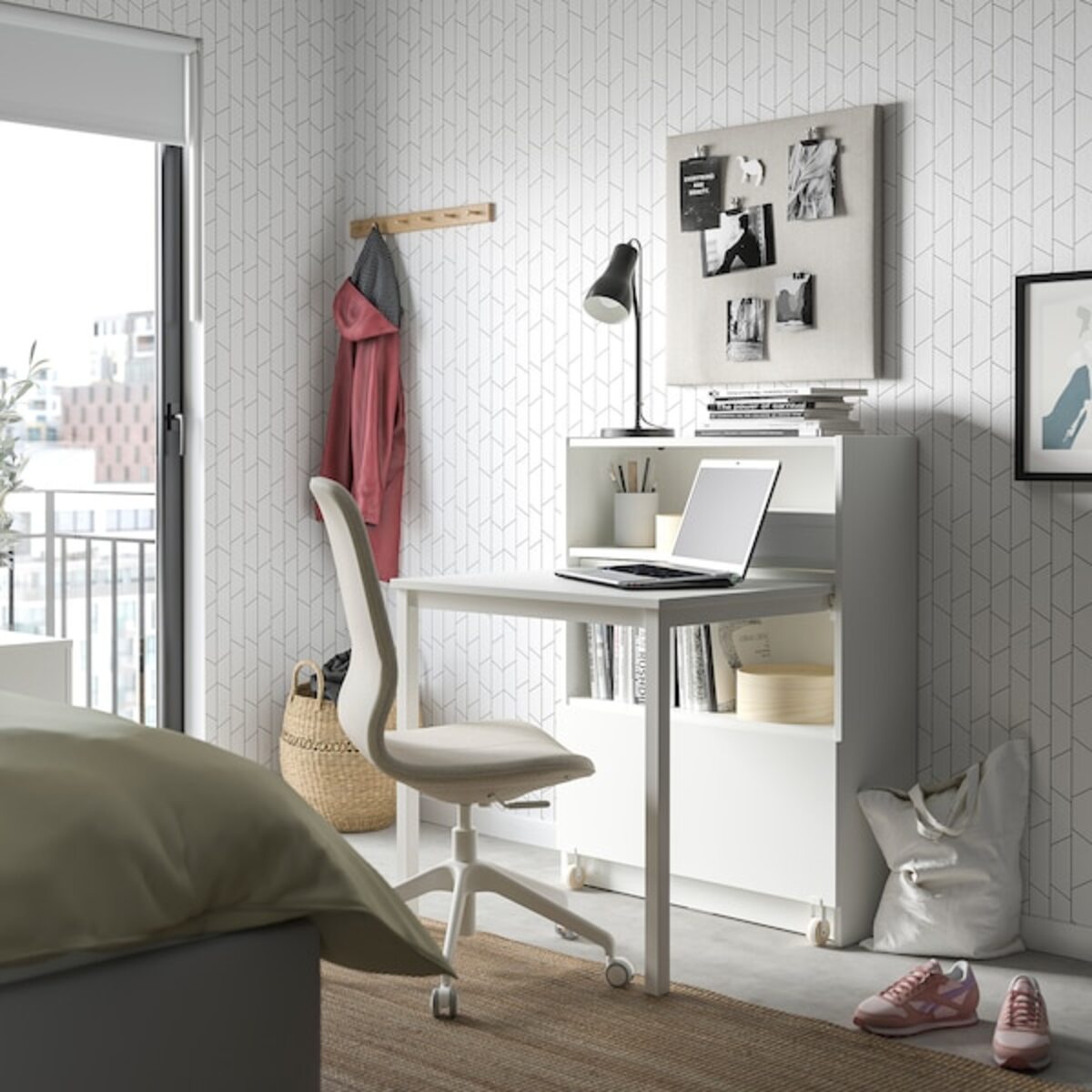 Bild 2 von BILLY Bücherregal +Schreibtisch/Schublade, weiß 80x106 cm