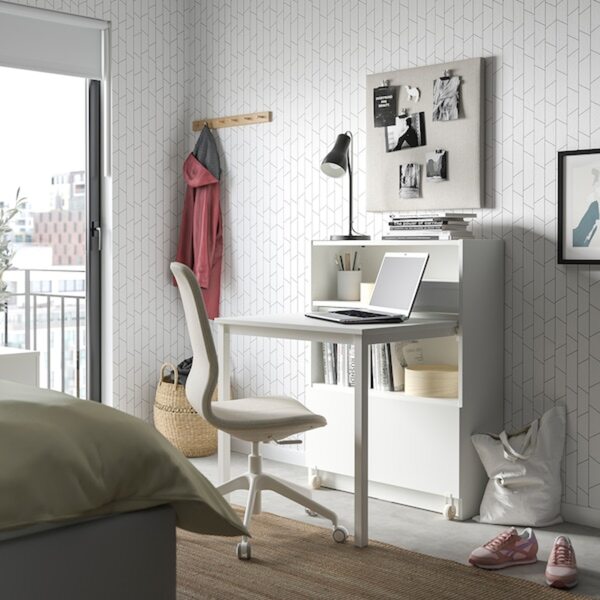 Bild 2 von BILLY Bücherregal +Schreibtisch/Schublade, weiß 80x106 cm