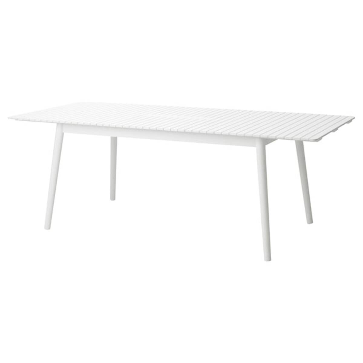 Bild 2 von HATTHOLMEN Ausziehtisch/außen, Eukalyptus/weiß 159/211x91 cm