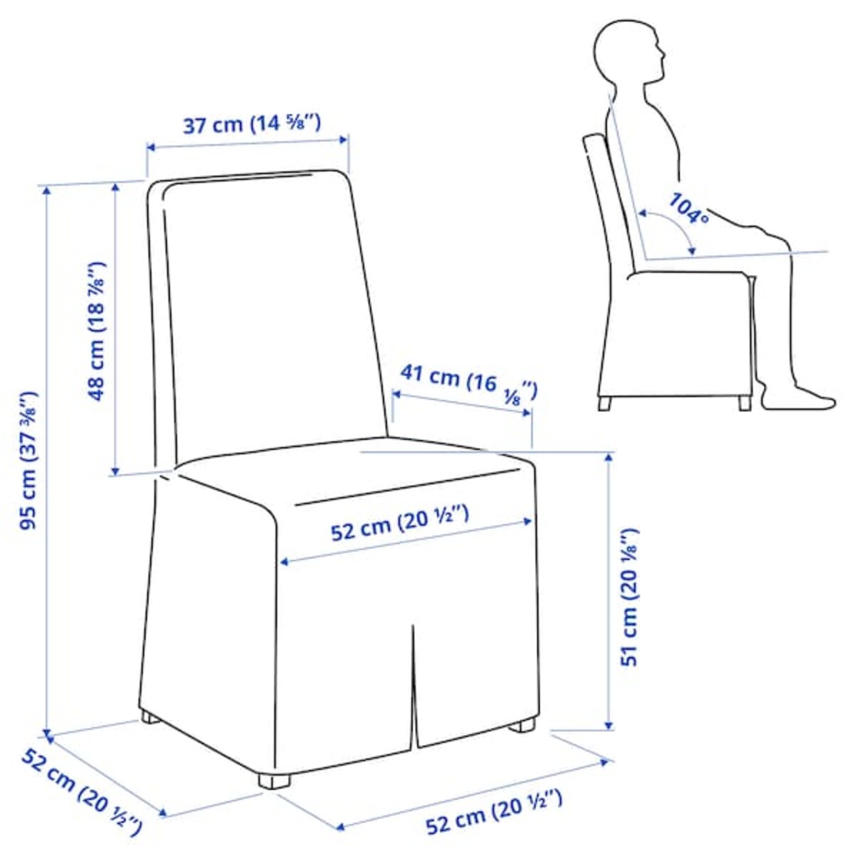 Bild 3 von BERGMUND Stuhl mit langem Bezug