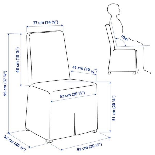 Bild 3 von BERGMUND Stuhl mit langem Bezug