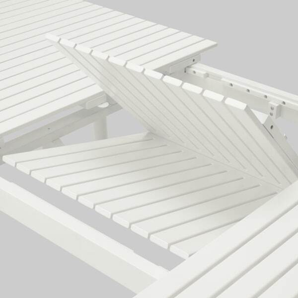 Bild 3 von HATTHOLMEN Ausziehtisch/außen, Eukalyptus/weiß 159/211x91 cm