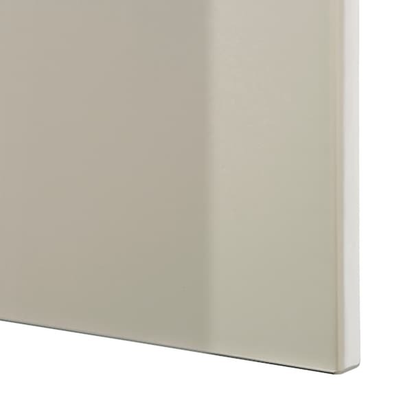 Bild 3 von BESTÅ Aufbewahrung mit Türen, Eicheneff wlas/Selsviken/Stubbarp Hochglanz beige 180x42x74 cm