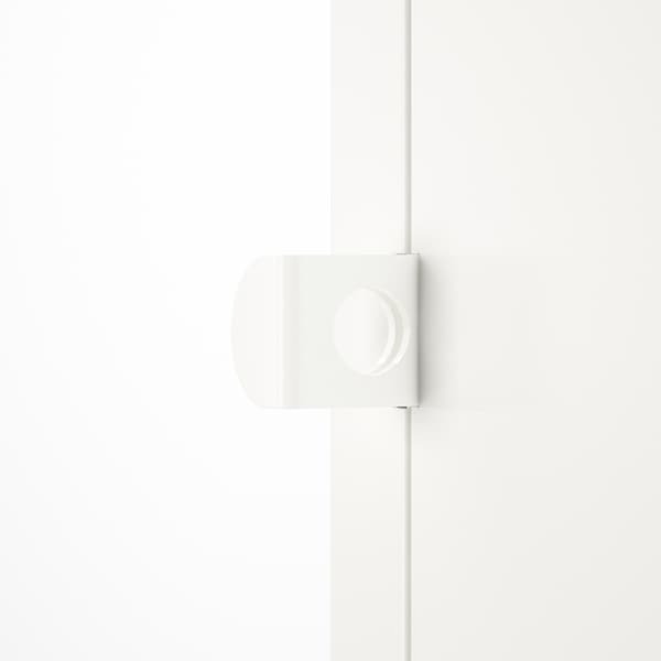 Bild 4 von HÄLLAN Aufbewahrung mit Türen, weiß 135x47x192 cm