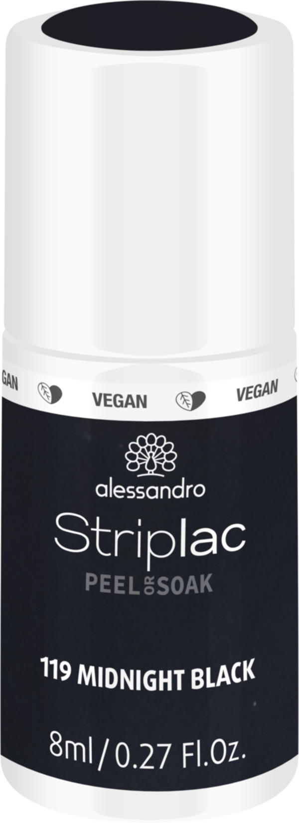 Bild 1 von Alessandro STRIPLAC PEEL OR SOAK MIDNIGHT BLACK -VEGAN, 8 ml