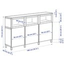 Bild 3 von BESTÅ Aufbewahrung mit Türen, Lappviken/Stubbarp/Sindvik Klarglas weiß 180x42x114 cm