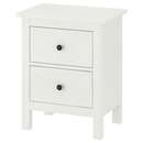 Bild 1 von HEMNES Kommode mit 2 Schubladen, weiß gebeizt 54x66 cm